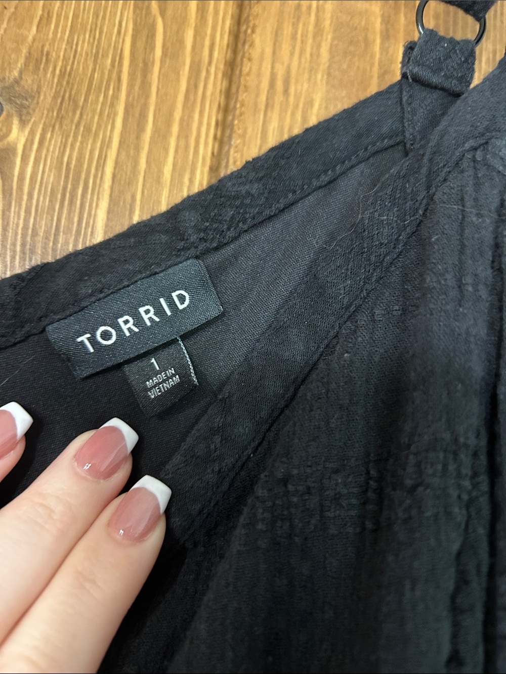torrid Black Textured Gauze Maxi Dress - Picture 2 of 3